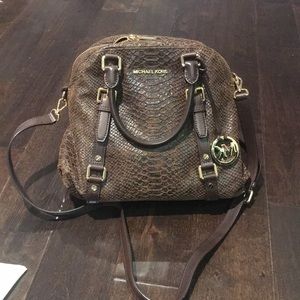 NWOT Michael Kors Bedford snakeskin bag